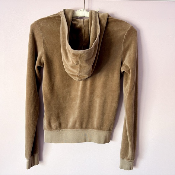 JUICY COUTURE Y2K Original Beige Velour Tracksuit Set Pants/Hoodie Small (2Pc) - Picture 3 of 16